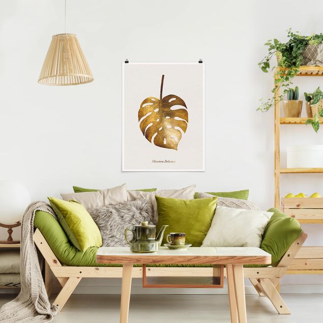 Prints quotes Gold - Monstera