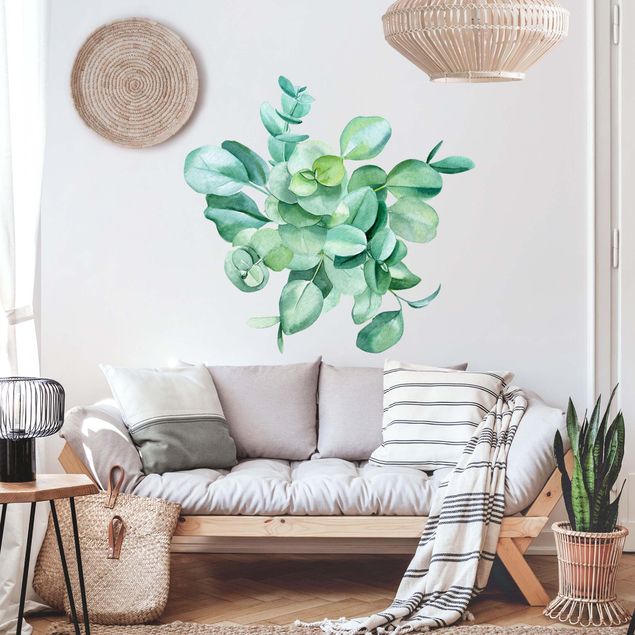 Leaf wall stickers Watercolour Eucalyptus Branches Bouquet XXL