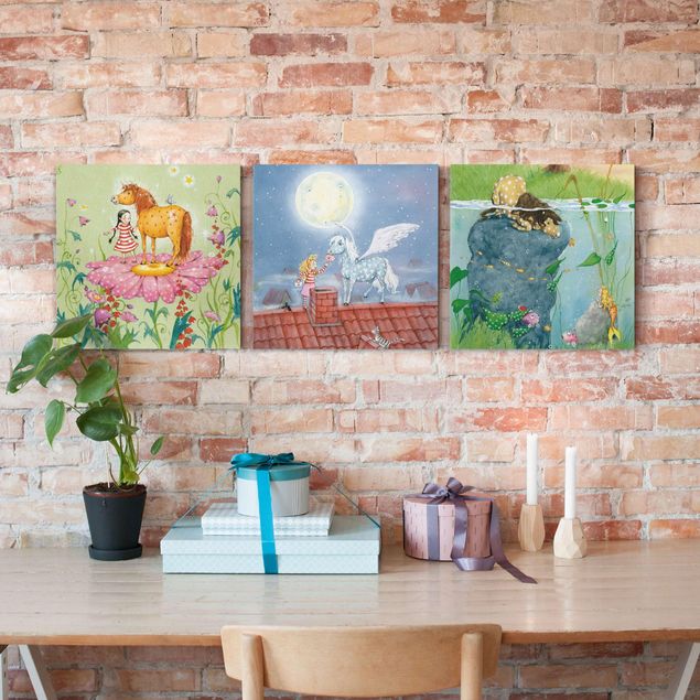 Horse canvas wall art The Magical Ponies