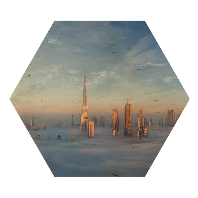 Wooden hexagon - Dubai Above The Clouds