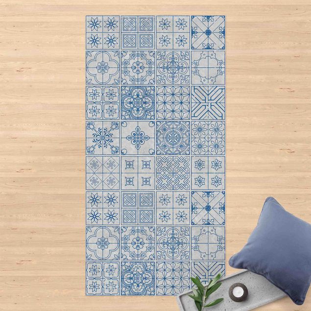 outdoor mat Tile Pattern Coimbra Blue