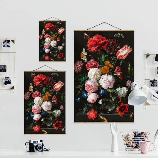 Prints multicoloured Jan Davidsz De Heem - Still Life With Flowers In A Glass Vase
