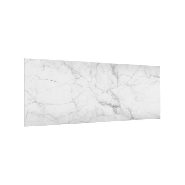 Glass splashback stone Bianco Carrara
