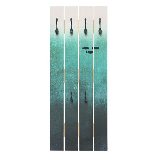 Wall mounted coat rack Fish In The Deep Sea