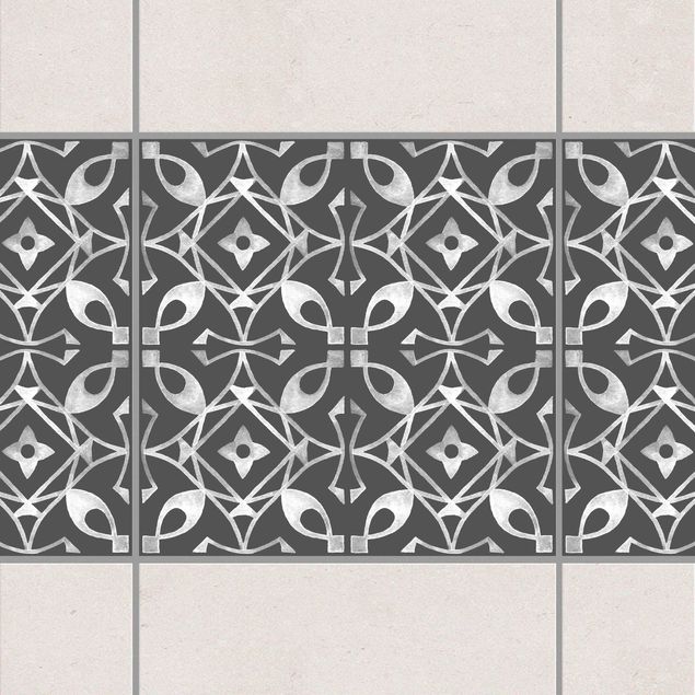 Kitchen Dark Gray White Pattern Series No.08