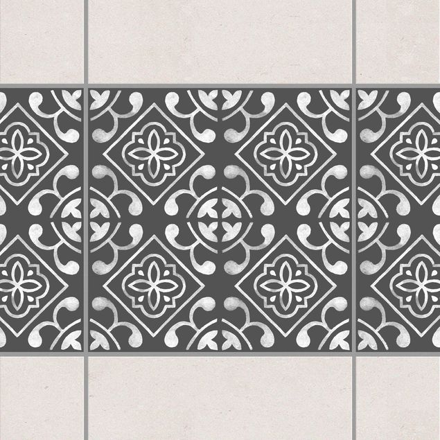 Kitchen Dark Gray White Pattern Series No.02