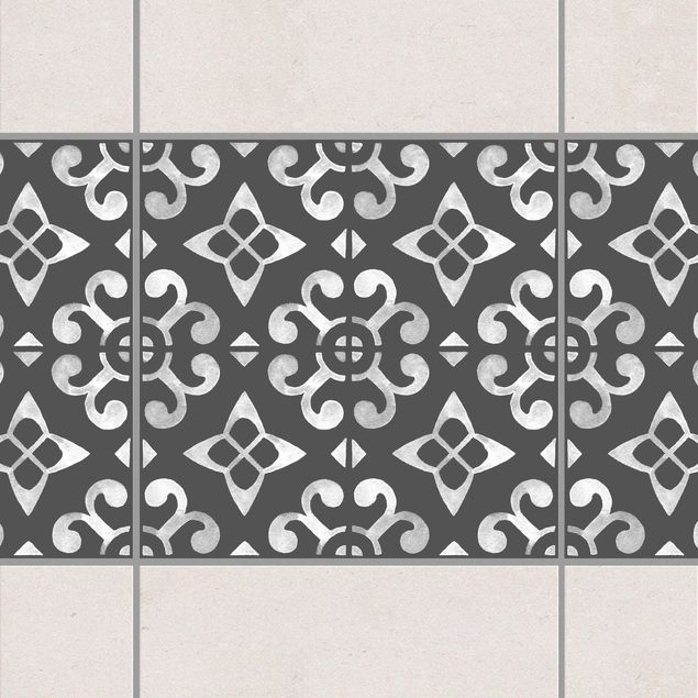 Kitchen Dark Gray White Pattern Series No.05