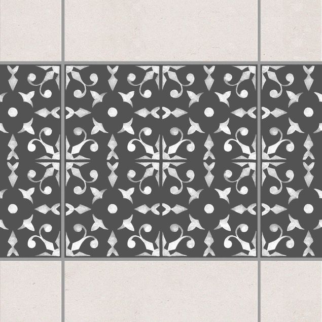 Kitchen Dark Gray White Pattern Series No.06