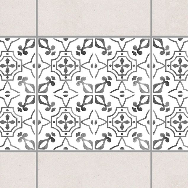 Kitchen Gray White Pattern Series No.9
