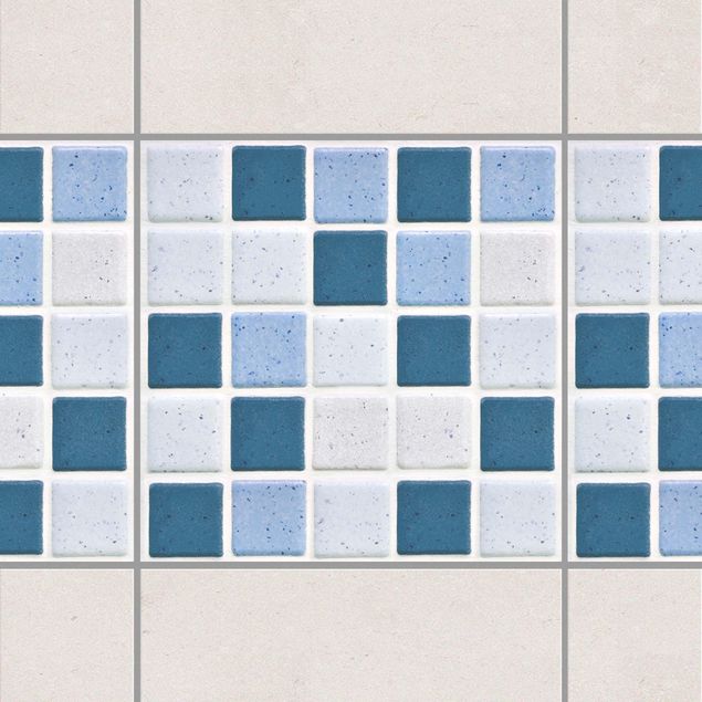 Kitchen Mosaic Tiles Blue Gray