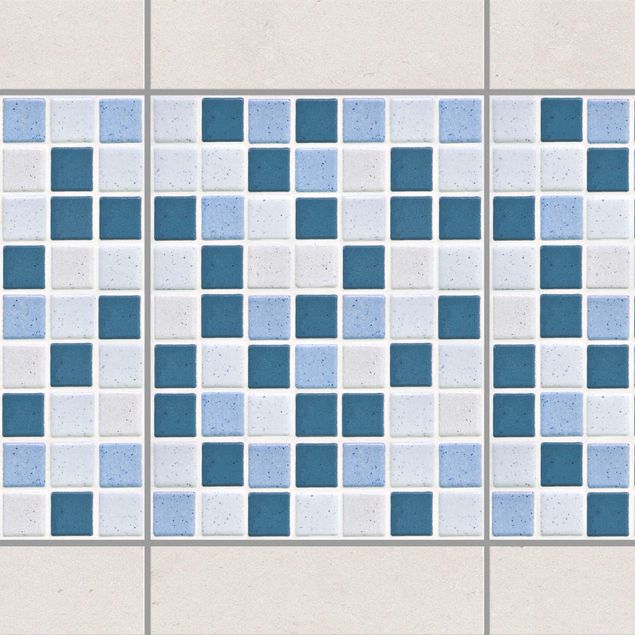 Kitchen Mosaic Tiles Blue Gray