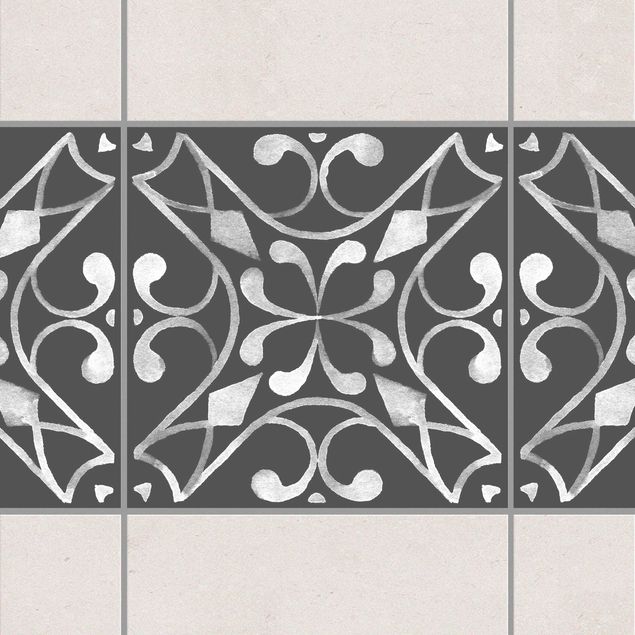 Kitchen Pattern Dark Gray White Series No.03