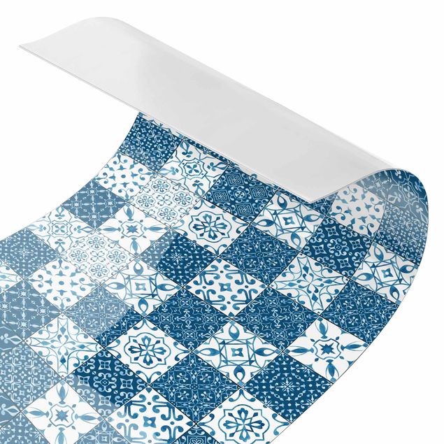 Splashback Tile Pattern Mix Blue White