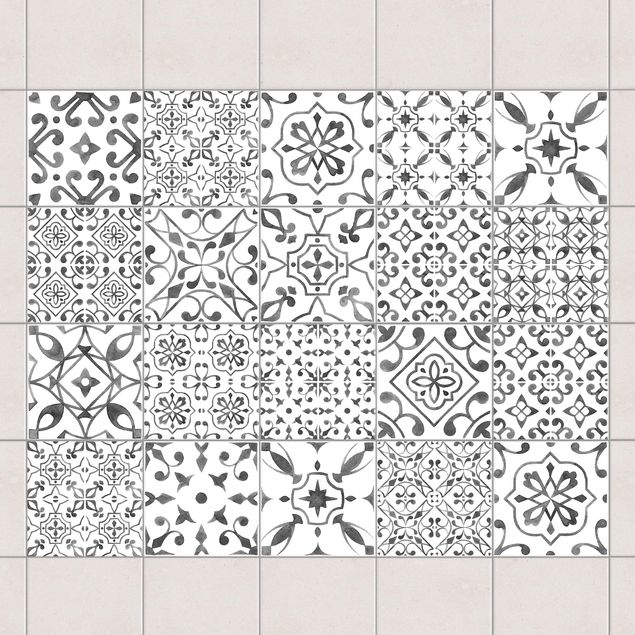 Kitchen Gray White Pattern Mix