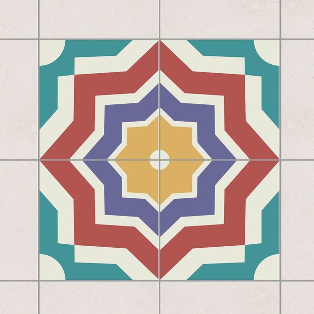 Kitchen 4 Moroccan tiles star pattern