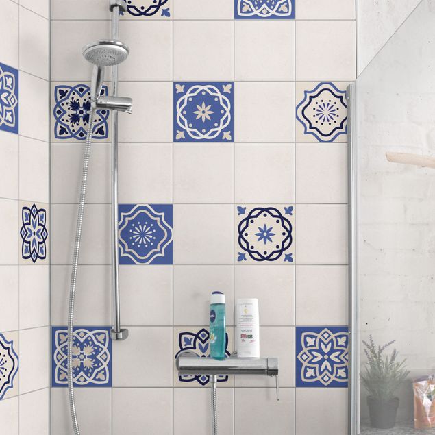 Bathroom tile stickers 8 Portuguese tiles