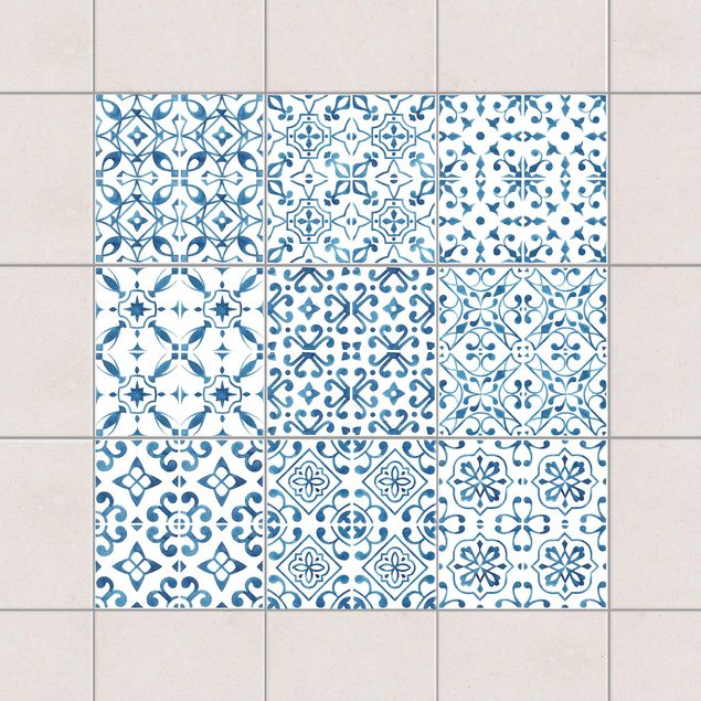 Kitchen Blue White Pattern Series
