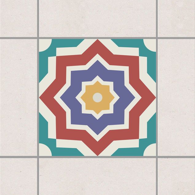 Kitchen Moroccan tile star pattern