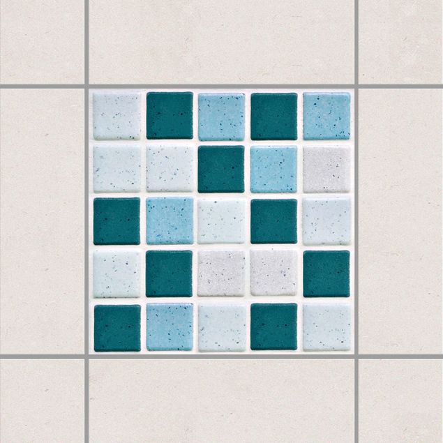Kitchen Mosaic Tiles Turquoise Blue