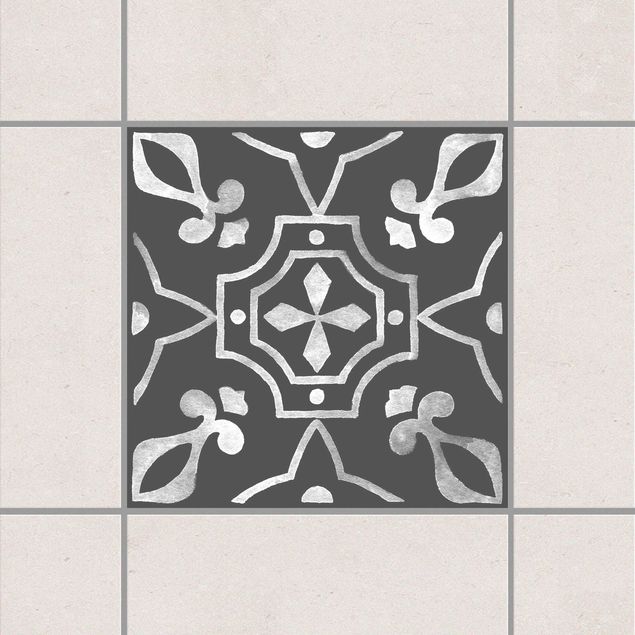 Kitchen Pattern Dark Gray White Series No.09