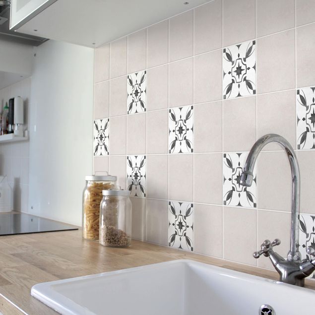 Bathroom tile stickers Pattern Gray White Series No.1