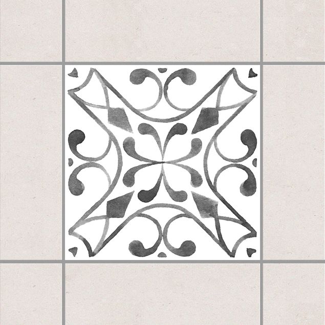 Tile stickers Pattern Gray White Series No.3