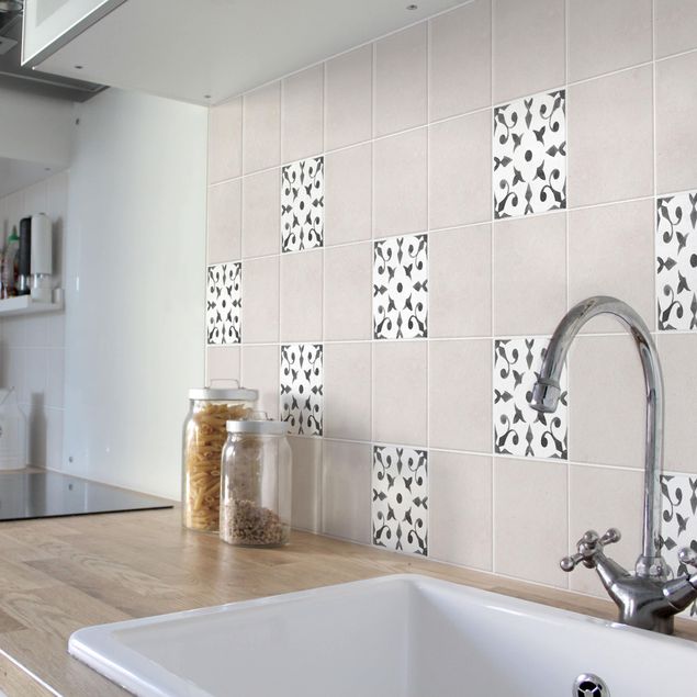 Bathroom tile stickers Pattern Gray White Series No.6