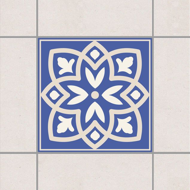 Kitchen Portuguese tile with blue flower