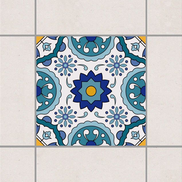 Kitchen Portuguese tile pattern of Azulejo