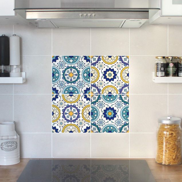 Tile films patterns 4 Portuguese Azulejo tiles