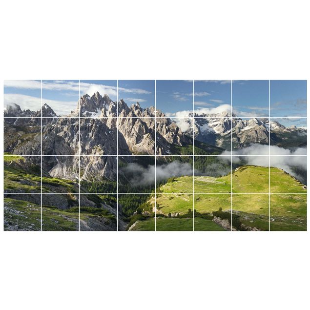 Tile films green Italian Alps