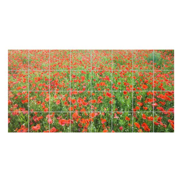 Tile films green Poppy Field