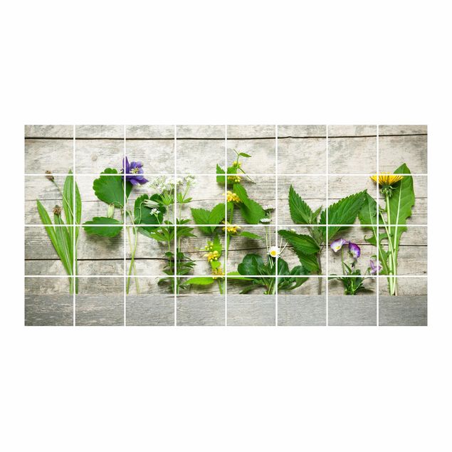 Tile stickers Medicinal And Meadow Herbs
