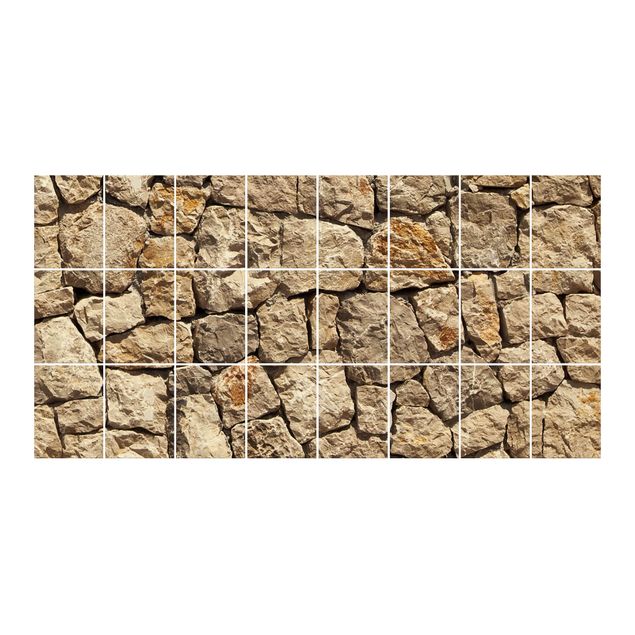 Kitchen tile stickers Old Cobblestone Wall