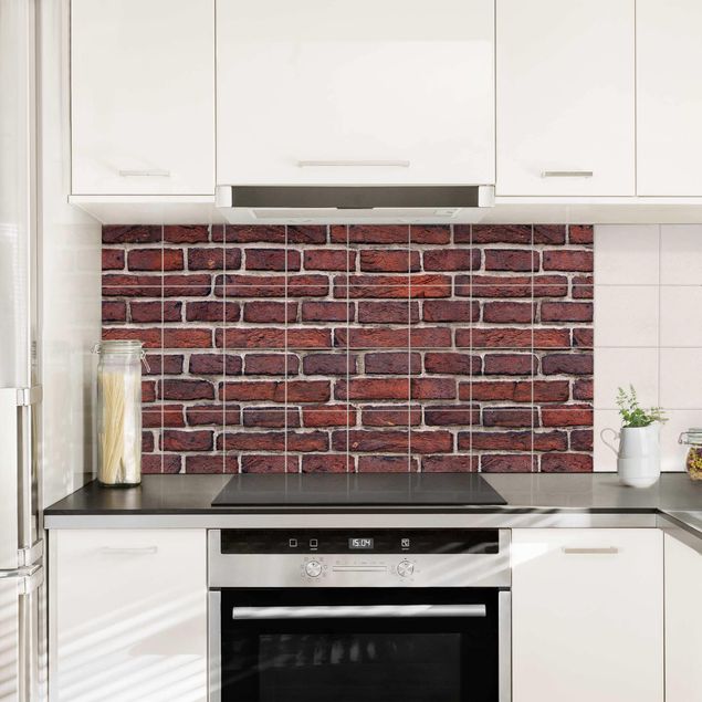 Tile films patterns Brick Wall Red