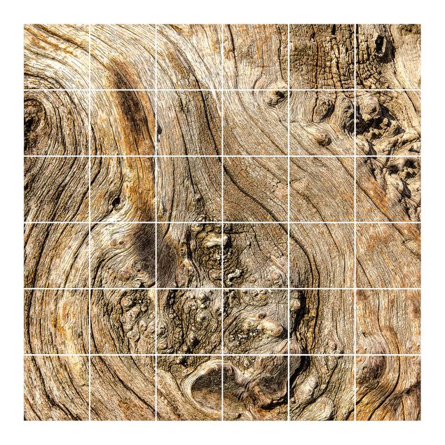 Kitchen tile stickers Old Wood Grain