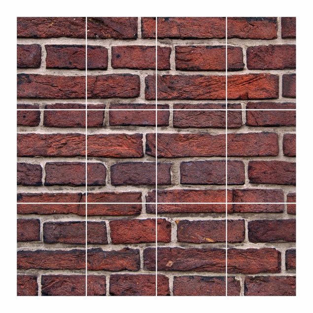 Tile stickers Brick Red
