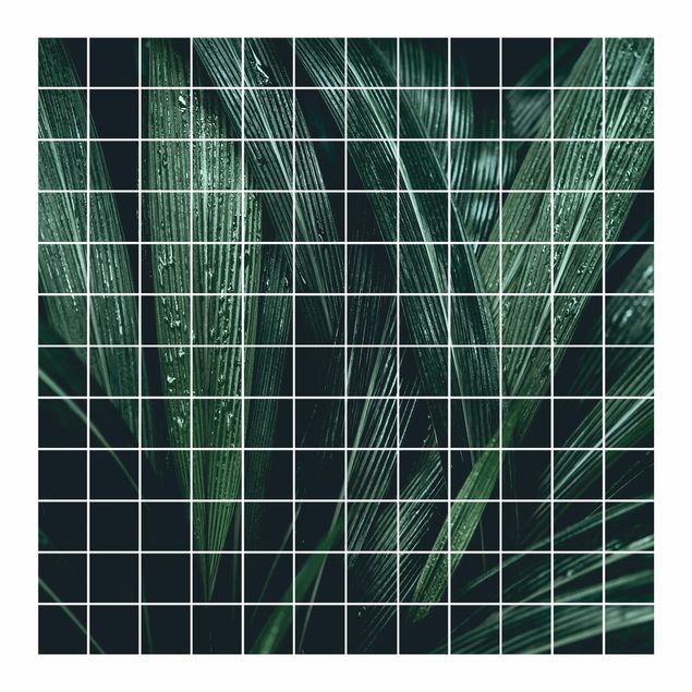 Tile sticker - Green Palm Leaves