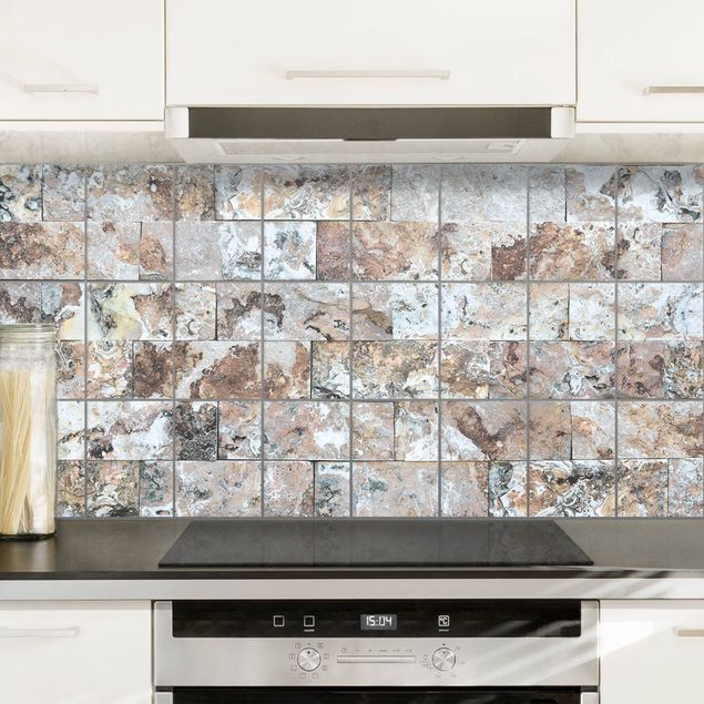 Kitchen Natural Marble Stone Wall
