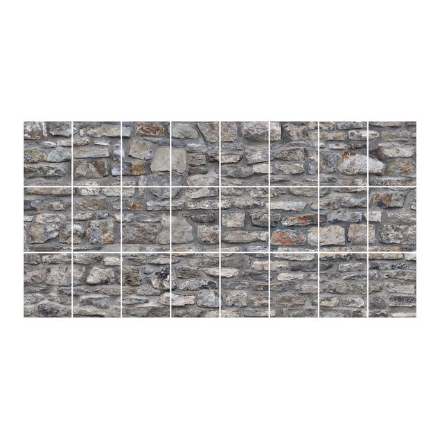 Bathroom tile stickers Natural Stone Wallpaper Old Stone Wall