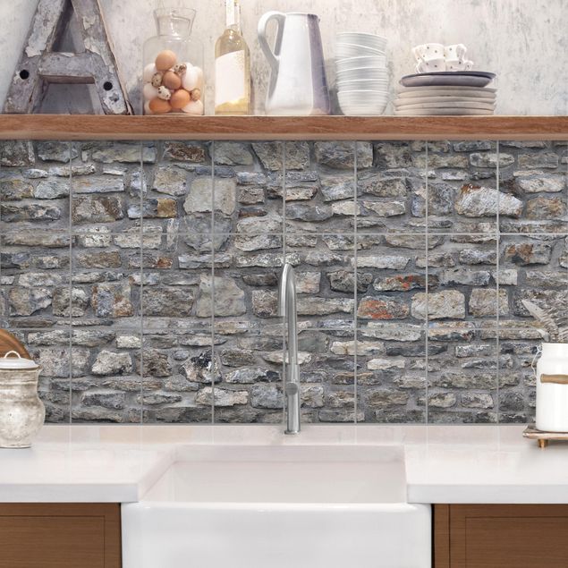 Kitchen Natural Stone Wallpaper Old Stone Wall
