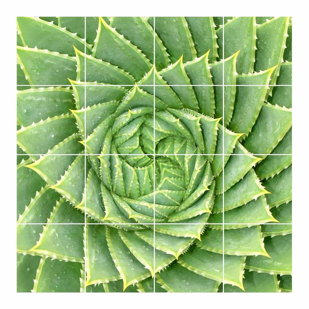 Kitchen tile stickers Spiral Aloe