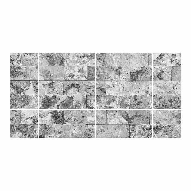 Tile films patterns Stone Wall Natural Marble Grey