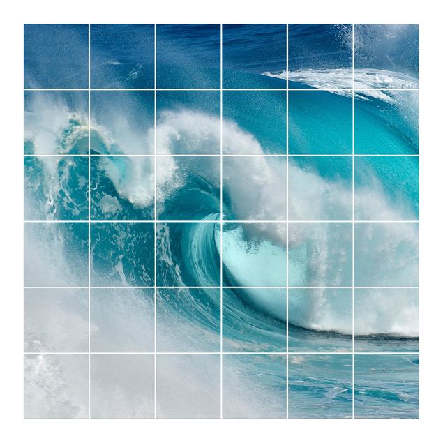 Tile films blue Raging Waves