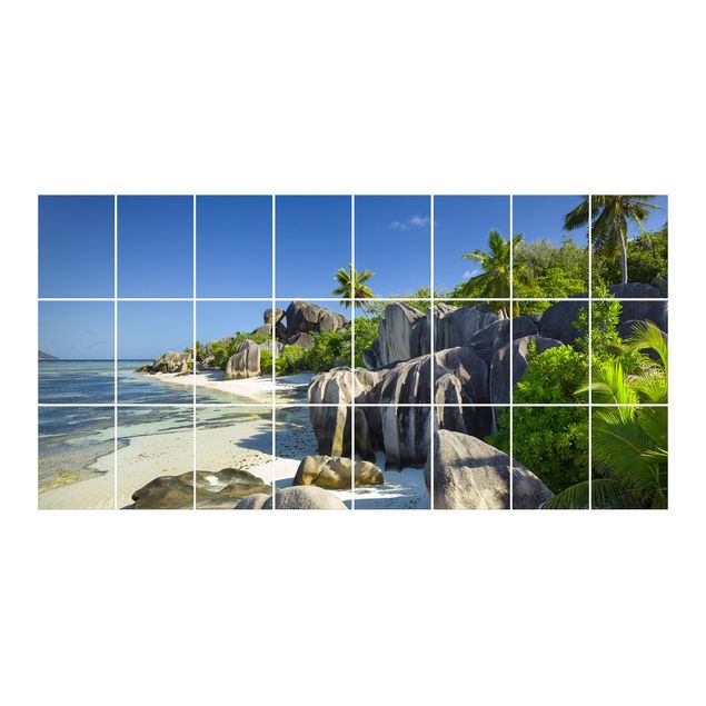 Tile stickers Dream Beach Seychelles