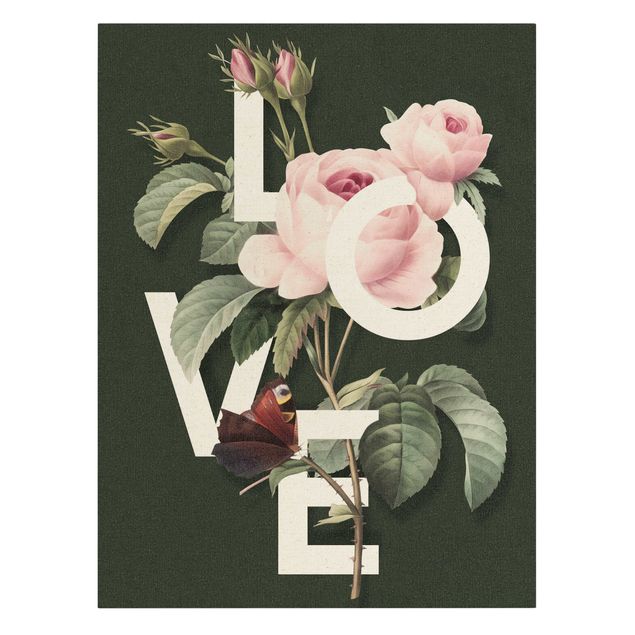Floral prints Florale Typography - Love