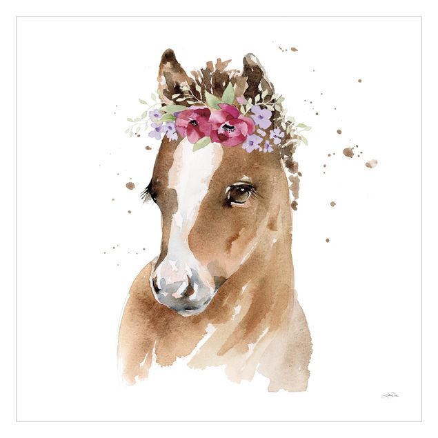 Peel and stick wallpaper Floral Pony