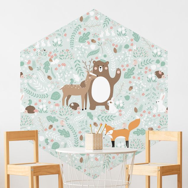 Kids room decor Forest-Friends-With-Forest-Animals