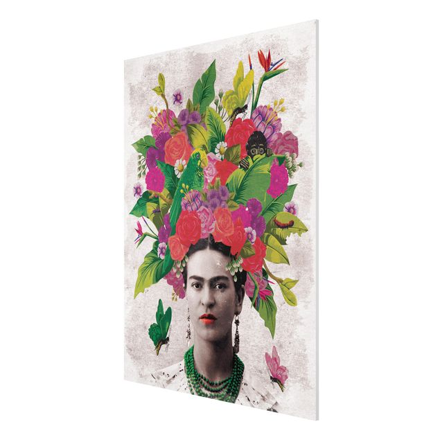 Floral canvas Frida Kahlo - Flower Portrait
