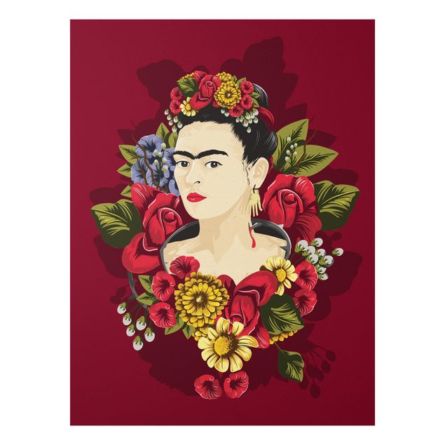 Canvas art Frida Kahlo - Roses
